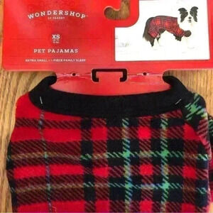 🌈 6/$60, NWT, Wondershop Plaid, Flannel, Pet Pajamas, XS (up to 10 lbs)